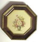 Needlework Floral Picture Shadow Frame