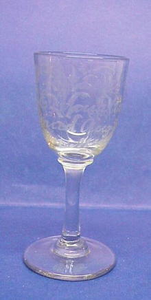 VICTORIAN 1899 Goblet Etched