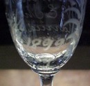 VICTORIAN 1899 Goblet Etched