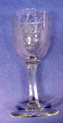 VICTORIAN 1899 Goblet Etched