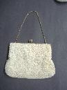 Shimmering White Ladies Evening Bag - Beaded