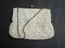 Shimmering White Ladies Evening Bag - Beaded