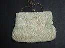 Shimmering White Ladies Evening Bag - Beaded