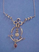 Early 1900's 14k Gold Necklace Lavaliere