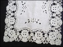 Antique Tray Cloth Cutwork Embroidery Lace