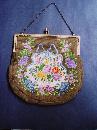 Lovely Petit Point Purse Floral Needlework