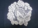 Antique Filet Lace Doily Butterfly and Roses