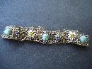 Antique Filigree Bracelet Silver Tone
