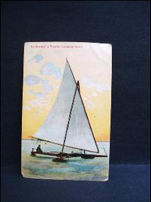 1911 Postcard Ice Boating - Popular Canadian Sport