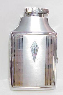 Vintage DECO Ronson Chrome Cigarette Case Lighter