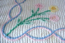 VELVETY FLORAL CHENILLE BEDSPREAD