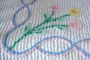 VELVETY FLORAL CHENILLE BEDSPREAD