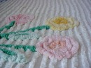 VELVETY FLORAL CHENILLE BEDSPREAD