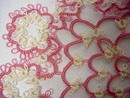 Lovely Colorful Tatted Fine Lace - Oval