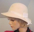 60's Winter White Felt Hat