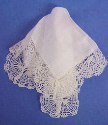 Wedding Hanky Bobbin Lace Border