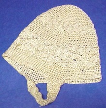 Antique Crocheted Silky Baby Hat