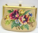 Belgian Needlework Floral PURSE