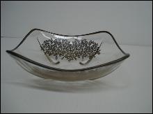 Antique Silver Overlay Dish - Art Deco Style