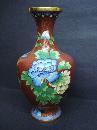 Large Vintage Cloisonne Vase - Floral