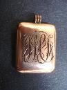 Antique Gold Fob Locket - Monograms - Gold Top