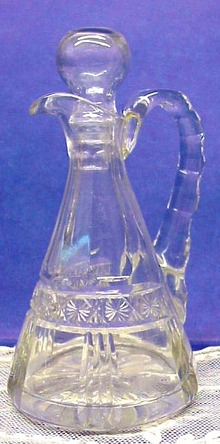 Old Cut Glass Crystal Vinegar or Oil JUG