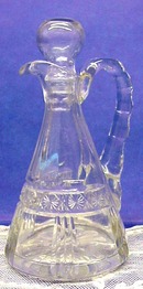 Old Cut Glass Crystal Vinegar or Oil JUG