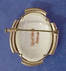 Limoges Porcelain Brooch - Portrait