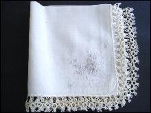 Wedding Handkerchief Tatting Lace Hanky