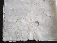 Vintage Handkerchief Embroidery Applique
