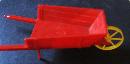 Toy Red Wheelbarrow - Hard Plastic