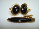 Antique Tie Clip and Cufflinks Cuff Links