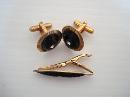 Antique Tie Clip and Cufflinks Cuff Links