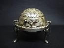 Wonderful Antique Silver Butter Dish Glass Liner