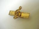 Antique Tie Clip with Clef Musical symbol