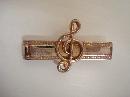 Antique Tie Clip with Clef Musical symbol