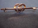 Lovely Victorian Bar Pin Double Horseshoe 9c Gold