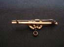 Lovely Victorian Bar Pin Double Horseshoe 9c Gold
