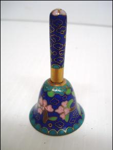 Miniature Cloisonne Bell Floral design - Japan