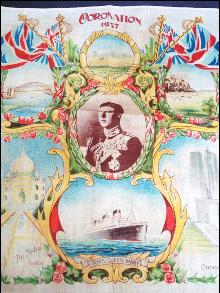 Commemorative Royalty Hankie Hanky Handkerchie English 1937 Coronation f