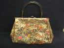 Antique Celluloid Purse Bag Autumn LeavesGold Accents