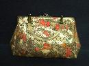 Antique Celluloid Purse Bag Autumn LeavesGold Accents