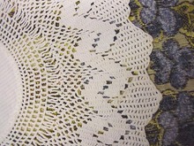Victorian Crocheted Filet Lace Doily