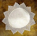 Crocheted Lace & Linen Doily