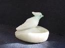 Antique Alabaster Dish - Bird Statue