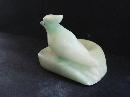 Antique Alabaster Dish - Bird Statue