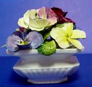 Staffordshire China Flowers in Vase