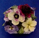Staffordshire China Flowers in Vase