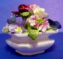 Staffordshire China Flowers in Vase