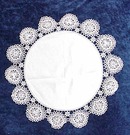 Antique White Linen Round Piece